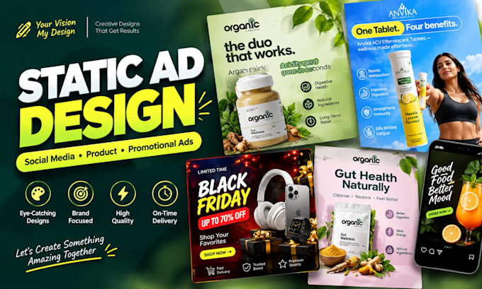 design static ad, converting static image ad, static ad creative for your brand