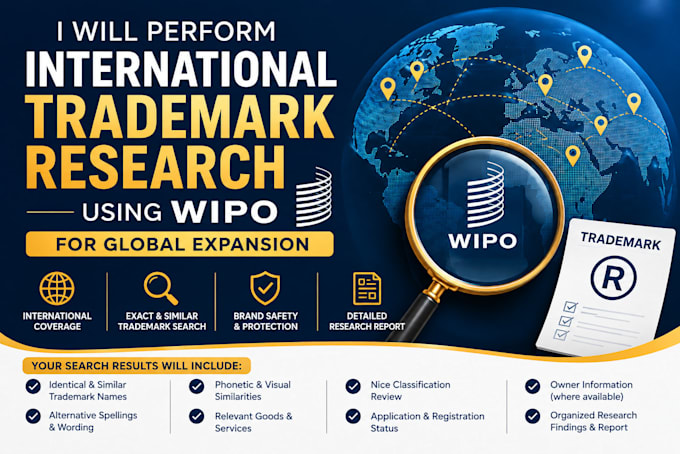 perform international trademark research using wipo