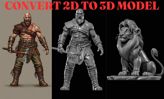 convert 2d image to 3d model stl file for 3d printing