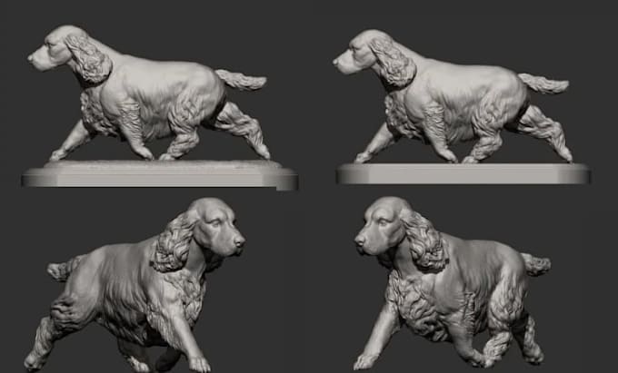 realistic 3d dog model custom pet sculpt 3d creature model sti for 3d printing