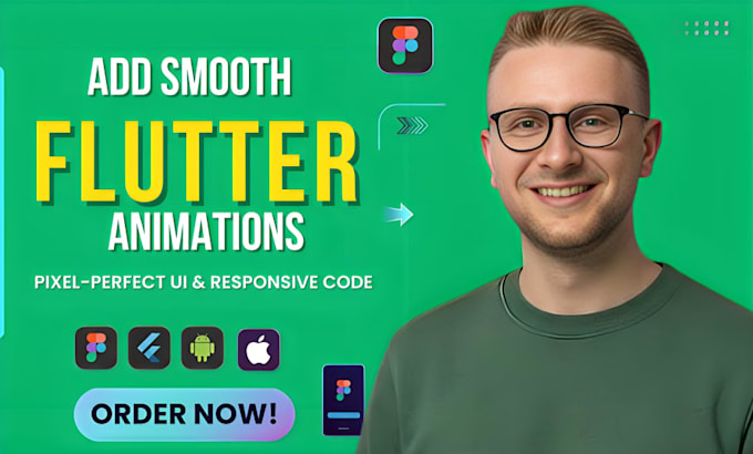 add custom flutter animations, transitions, interactive UI