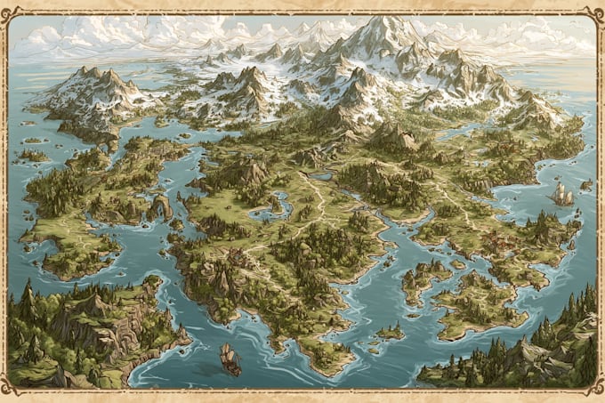 do map illustration map design fantasy map