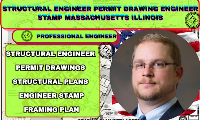 structural engineer permit drawing engineer stamp massachusetts illinois