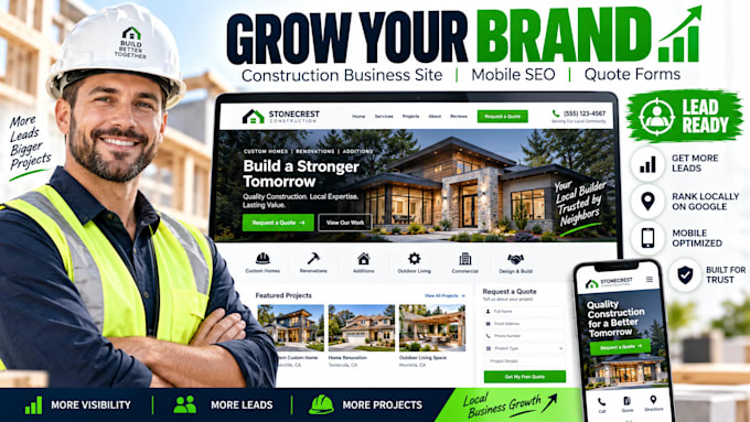 generate construction contractor websites wordpress designer roofing remodeling