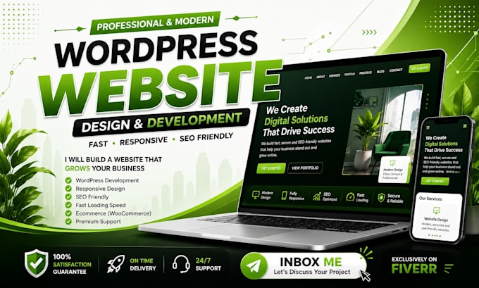 create a wordpress website local business for small business website