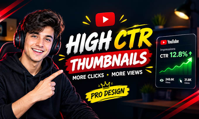 design high CTR youtube thumbnails that get clicks