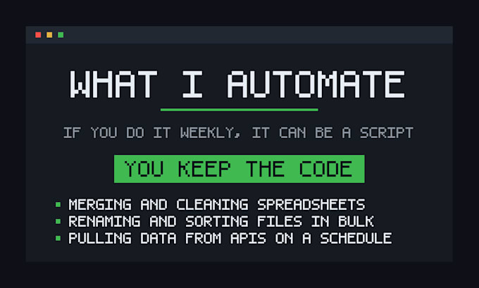write a python script to automate your repetitive task