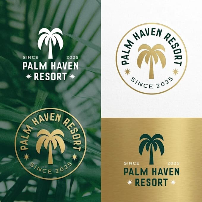 design a modern luxury hotel and resort logo