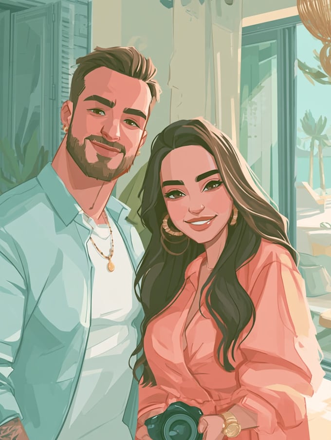 design couple portrait wedding portrait