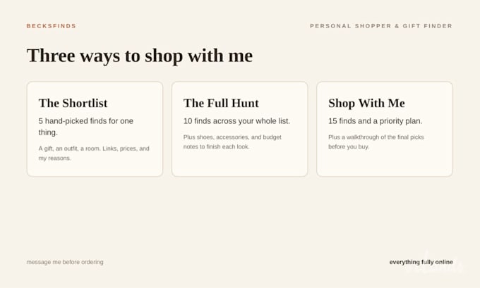 be your online personal shopper and gift finder