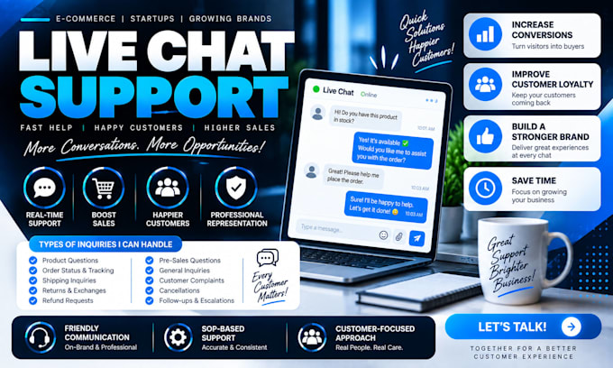 provide professional live chat support and customer service