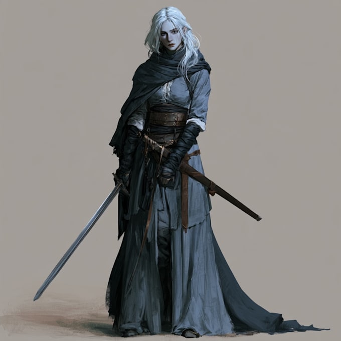 create cinematic dnd character illustrations