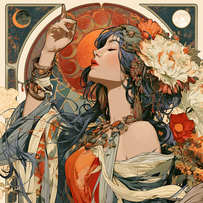 draw anything in art nouveau style