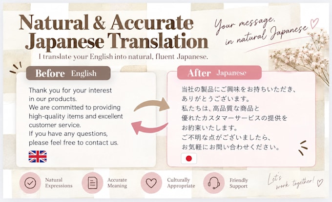 translate english to japanese and japanese to english