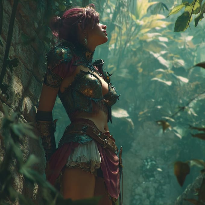 create cinematic fantasy character illustrations
