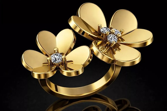 create 3d jewelry model ,custom hype chain,3d turnover necklace, gemstone rings