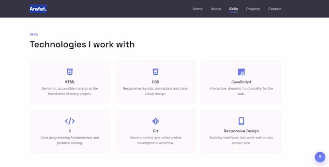 create a responsive personal portfolio website