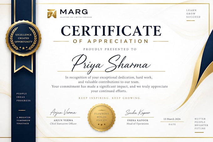 design a professional certificate for completing compitition or course