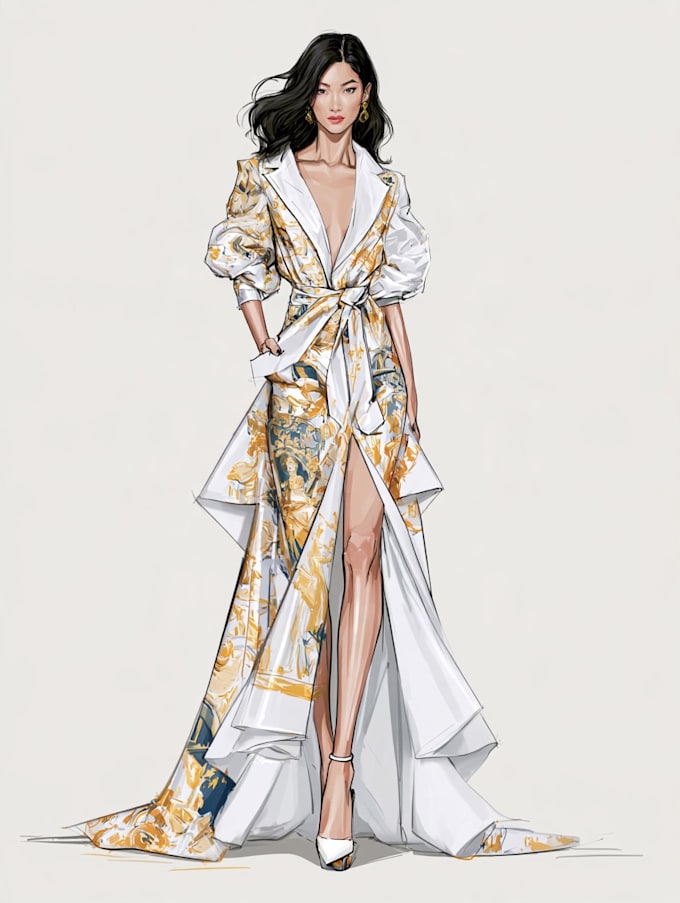 make a fashion illustration