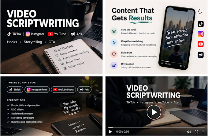 write engaging tiktok and youtube shorts scripts