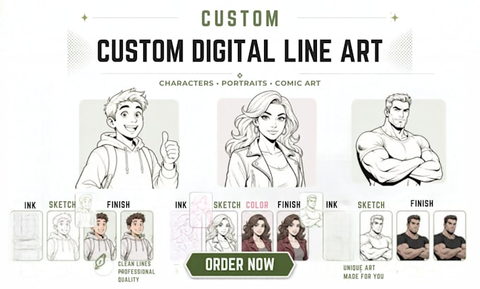 draw comic book in any style based on script or comic book illustration