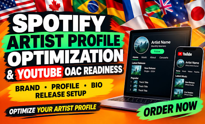 optimize your spotify artist profile and youtube oac