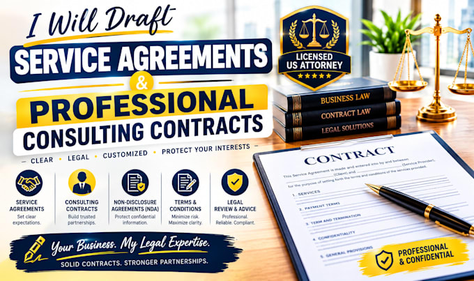 draft service agreements and professional consulting contracts