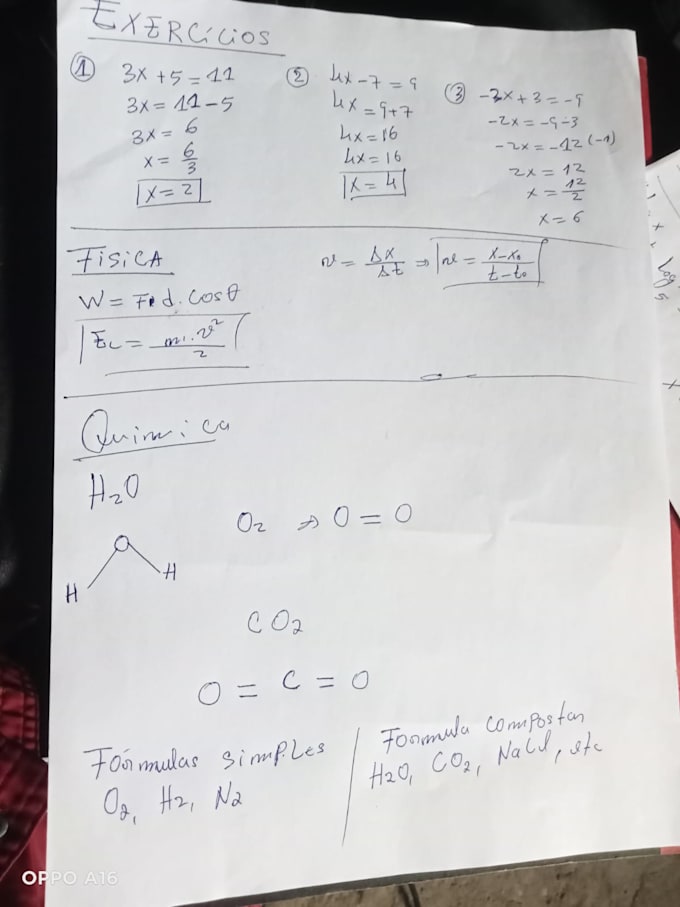 explicacoes de matematica fisica e quimica
