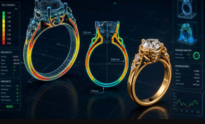 create photorealistic 3d jewelry rendering and cad product visualization