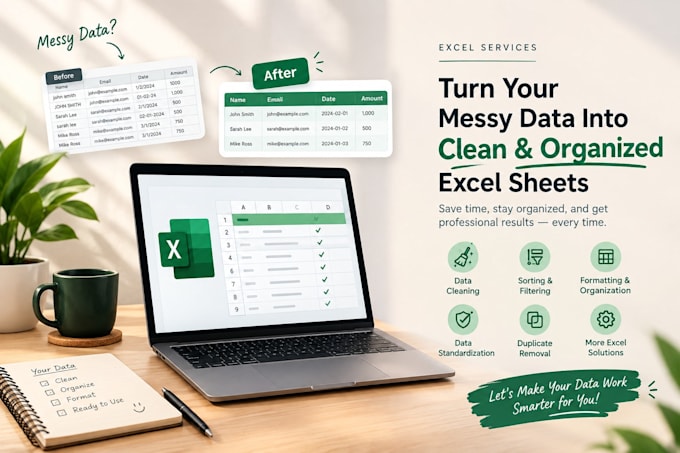 clean, organize, filter and professionally format your excel data
