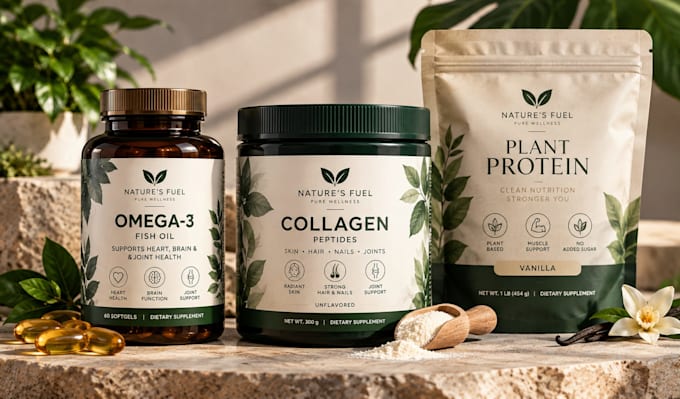 design supplement label and packaging