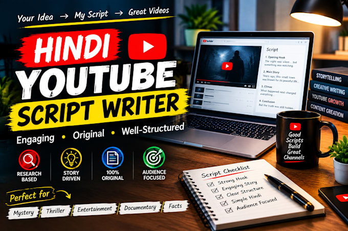 write engaging hindi youtube scripts