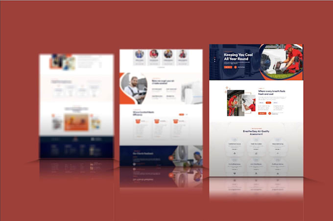 create a professional heating and cooling website