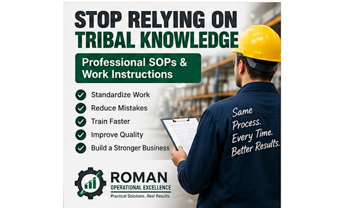 create professional sops and manufacturing work instructions