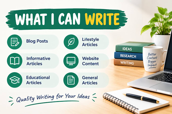 write engaging blog posts and articles for your website