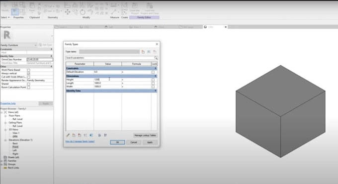 create custom parametric revit families for bim project