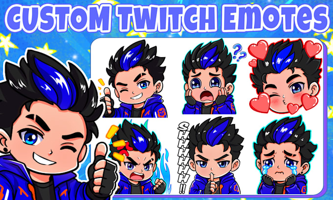 draw emotes, chibi emotes, twitch emotes, animated emotes, sub badges