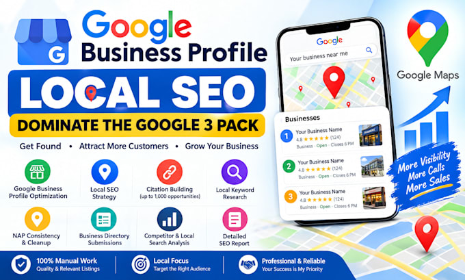 do local SEO google 3 pack ranking 1000 citation building  gbp optimization