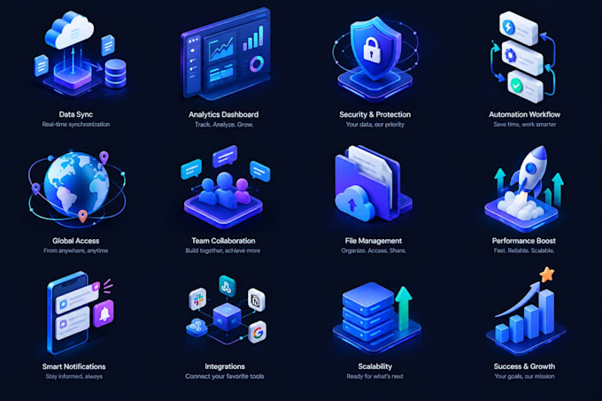create custom lottie json micro animations isometric 3d tech graphics for saas