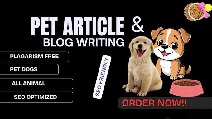 write SEO pet care articles and pet blog posts