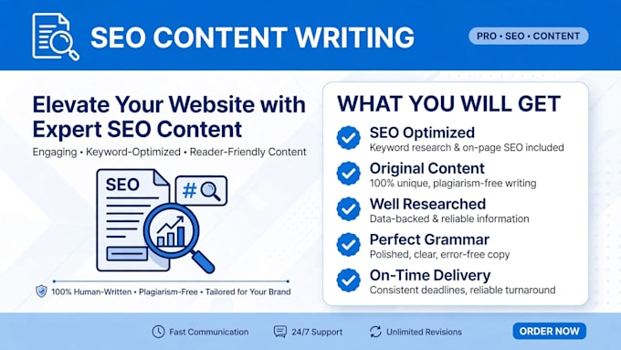 write SEO optimized website content