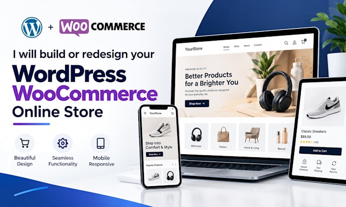 build or redesign your wordpress woocommerce online store