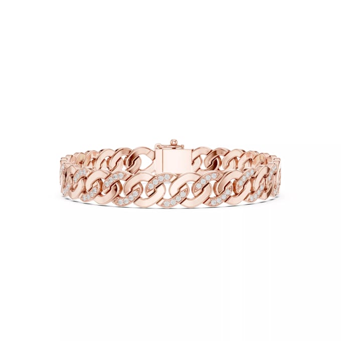 design custom cuban bracelet 3d cad for printing