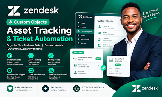 build zendesk custom objects, asset tracking and ticket automation