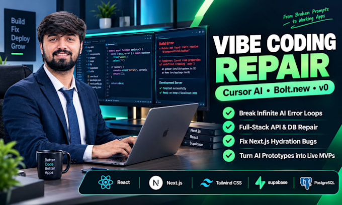 fix and complete your cursor, bolt or v0 app