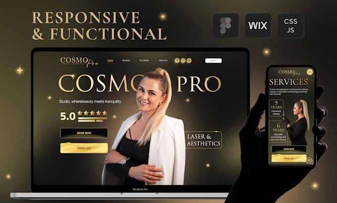 design or redesign website on wix, weblium or tilda
