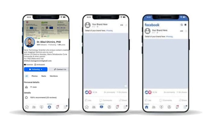 create professional facebook business page and profile