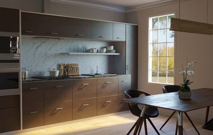 redesign your ikea kitchen with cabinets, layout, floor plan and 3d rendering