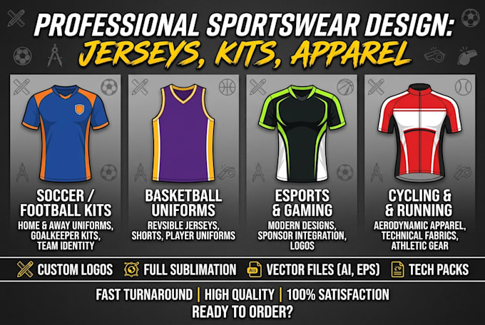 create sublimation or personalized jersey designs
