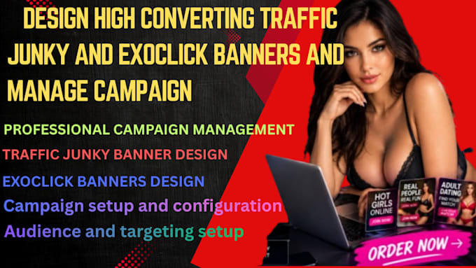 design high converting trafficjunky and exoclick banners